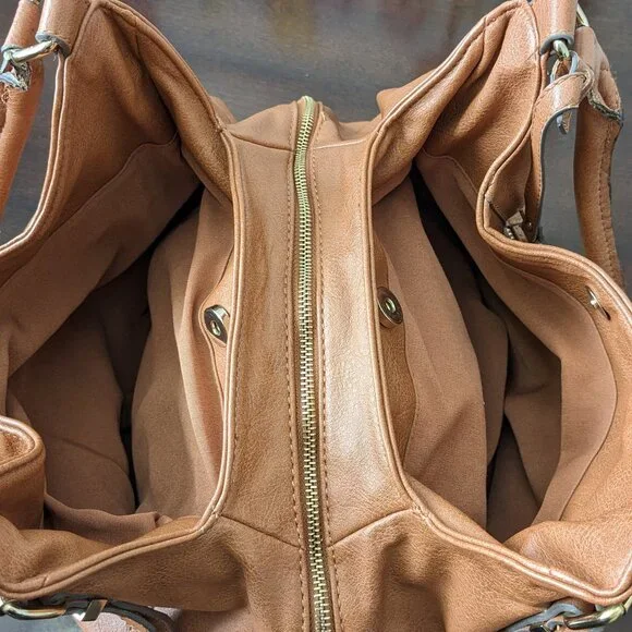 AldoWomen's Tote Satchel Bag Purse Brown .